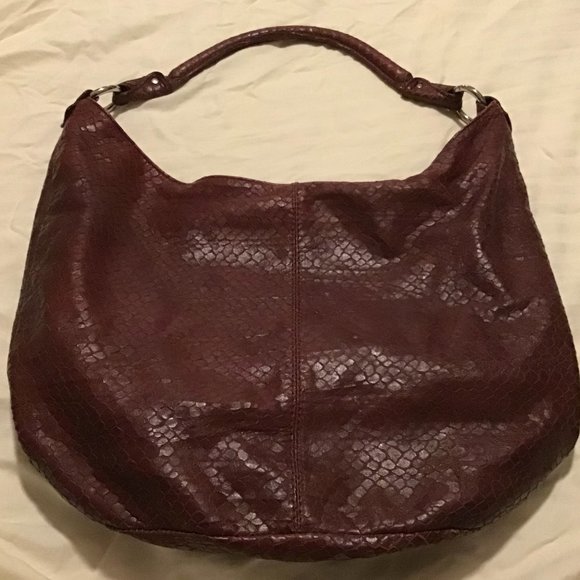 Jenrigo red/rust colored snakeskin leather tote - Picture 1 of 2